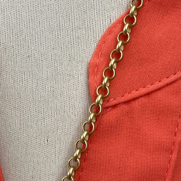 Gold-tone Chain Pendant Blue Multicolor Rhinestones Fashion Necklace NWOT - Picture 4 of 5